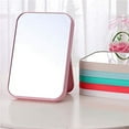 thumbnail image 5 of Maquillaje de tocador de mesa, espejo de maquillaje plegable de escritorio, espejo de decoración de habitación coqueta (pliegue cuadrado, rosa), 5 of 5