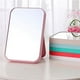thumbnail image 5 of Maquillaje de tocador de mesa, espejo de maquillaje plegable de escritorio, espejo de decoración de habitación coqueta (pliegue cuadrado, rosa), 5 of 5