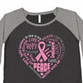 thumbnail image 4 of Inktastic Breast Cancer Awareness Heart Words Women's Plus Size T-Shirt, 4 of 5