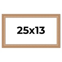 25x13 Frame Charleston Honey Brown Solid Wood Picture Frame Width 1.75 Inches | Interior Depth 0.5