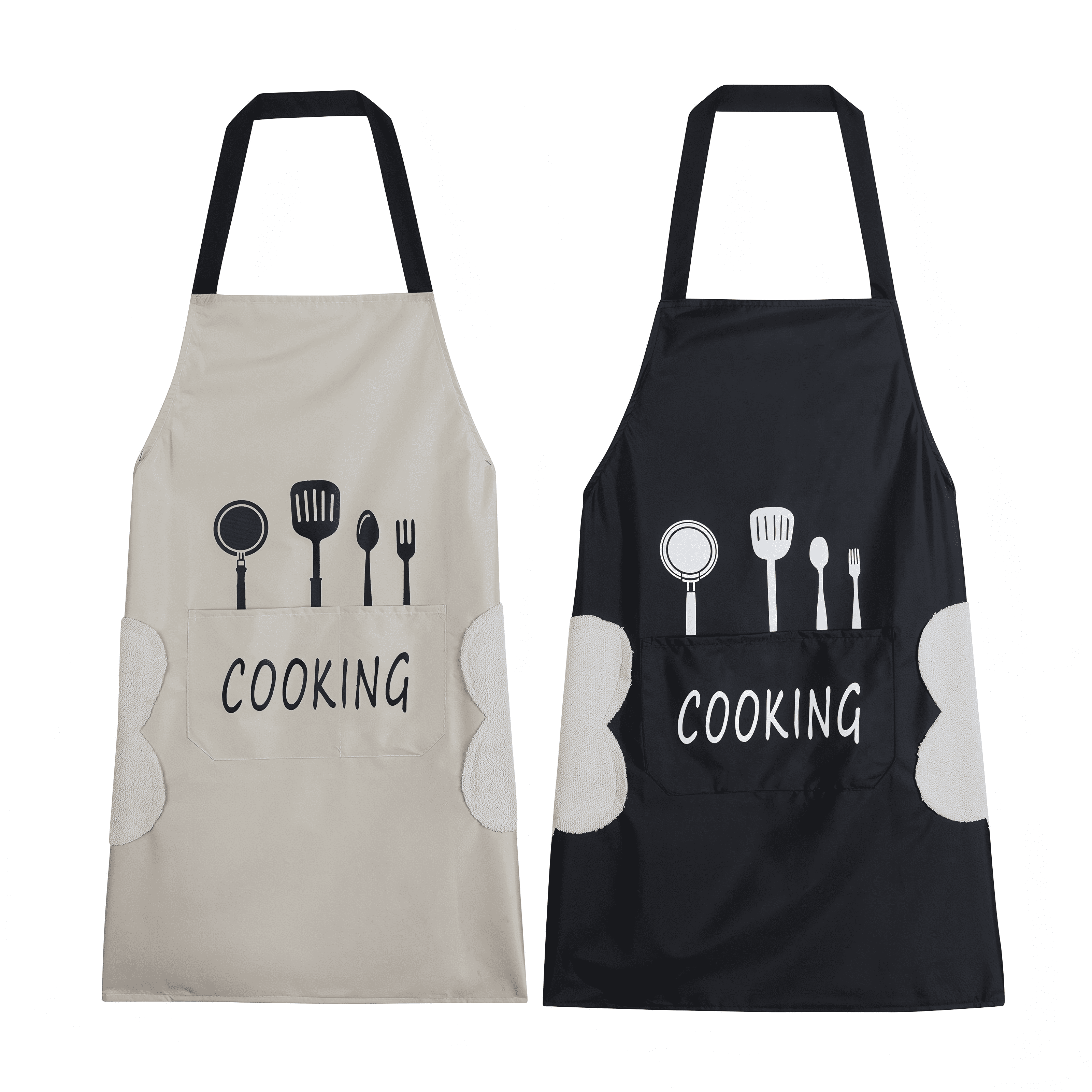 Apron For Women & Men - 32"x28" Kitchen Cooking Baking Apron With Pockets, Waterproof Polyester - View #6