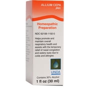 UNDA Allium Cepa Plex | Homeopathic Remedy to Help Temporarily Relieve Symptoms of Cold and Allergies | 1 fl. oz.