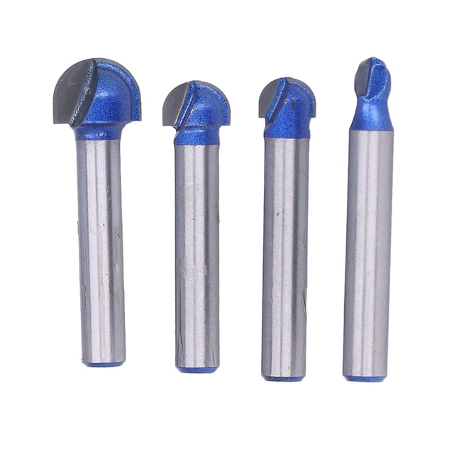 Round Nose Router Bits,4PCS Round Nose Router Core Box Router Bit Set Double Flute Round Router Bits Highly Recommended