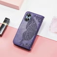 thumbnail image 4 of for Oppo A17 Wallet Case for Women Girls, Shiny Butterfly Flower PU Leather Cover with Card Slot Holder Flip Phone Case for Oppo A17 Rhinestone Deep Purple, 4 of 9