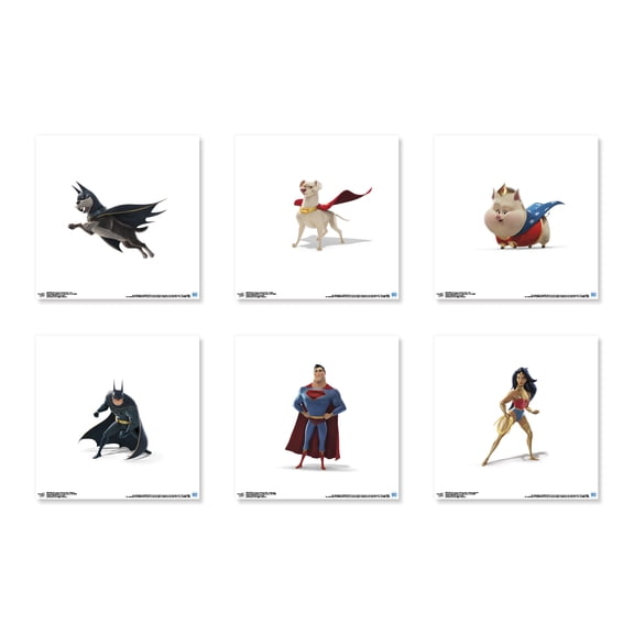 Gallery Pops DC Comics DC League of Super-Pets - Hero Pet Wall Art Bundle (6-Pack), Unframed Version, 12" x 12"