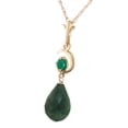 thumbnail image 2 of Galaxy Gold 14K Yellow Gold Emerald Pendant Necklace - May Birthstone - Abundance & Joy - 16" to 24" - Fine Jewelry for Women, 2 of 3