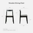 thumbnail image 3 of EYYTHUNG Farmhouse Wood Mid-Century Adult Dining Side Chairs, Black (Set of 4), 3 of 6