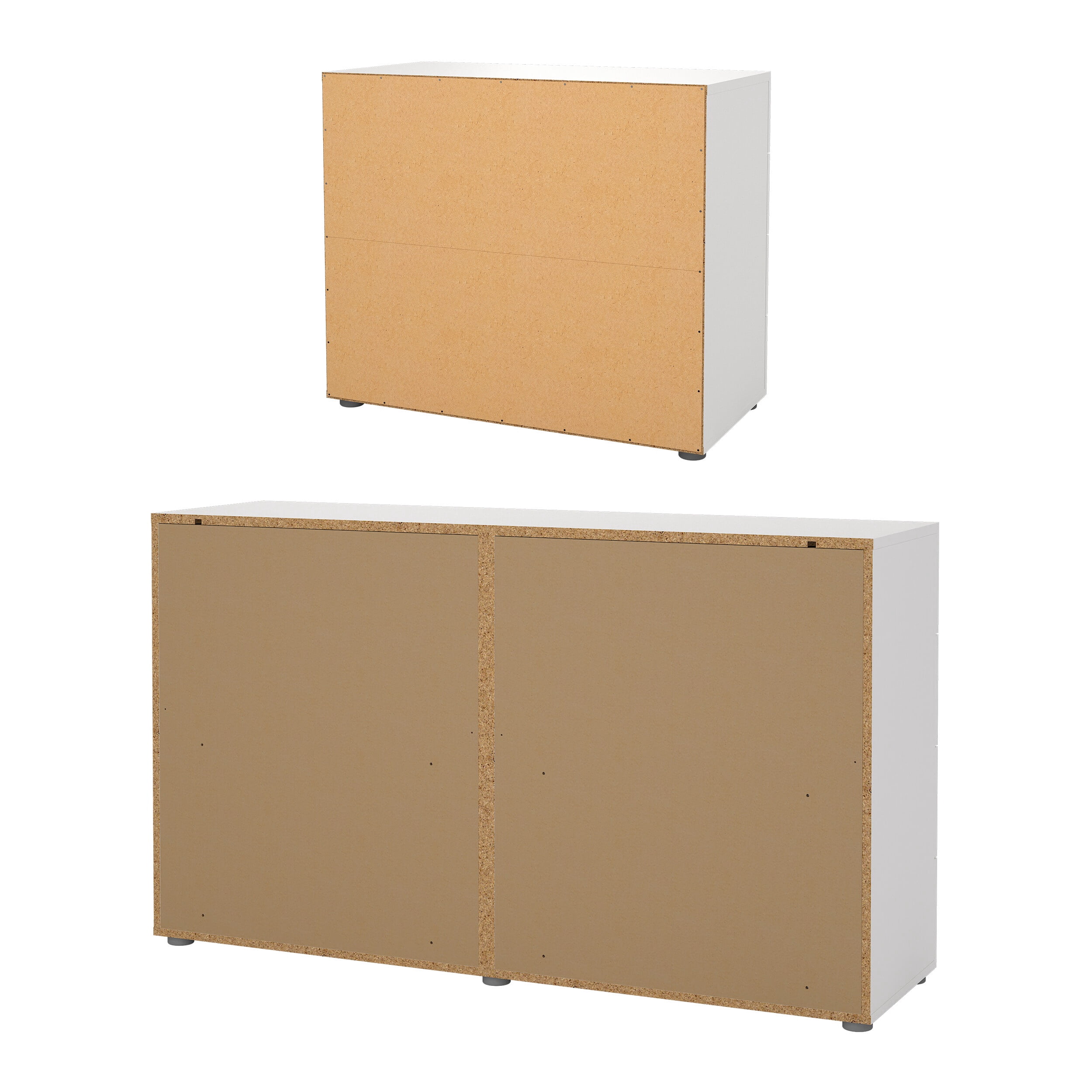 Tvilum Loft 2-Piece Bedroom Set with Dresser and Chest, White