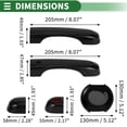 thumbnail image 4 of Juego de cubiertas para manijas de puerta exterior Unique Bargains, trim decorativo para Jeep Renegade 2015-2021, ABS, negro, 1 juego, 4 of 6