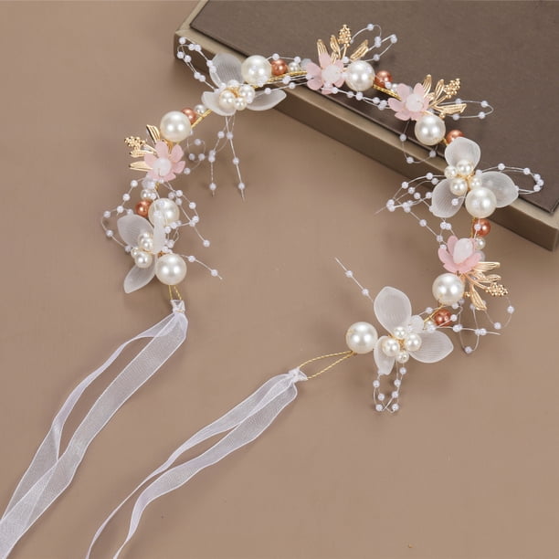 Corona de cabeza para niños, corona de flores para el cabello, corona de flores, tocado de niña, coronas para niñas, Tiaras de flores, círculo HH01