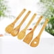 thumbnail image 2 of Juego de 5 cucharas y espátulas de madera para cocinar, utensilios de bambú, perfectos para sartenes y utensilios de cocina antiadherentes., 2 of 7