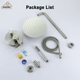 thumbnail image 4 of CASAINC 2-Function 10 in.Wall-Mounted Round Shower System with Handheld Shower in Brushed Nickel, 4 of 9