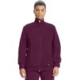 thumbnail image 2 of Cherokee Women's Infinity Zip Front Warm-up Jacket, Wine, 5X-Large, 2 of 4