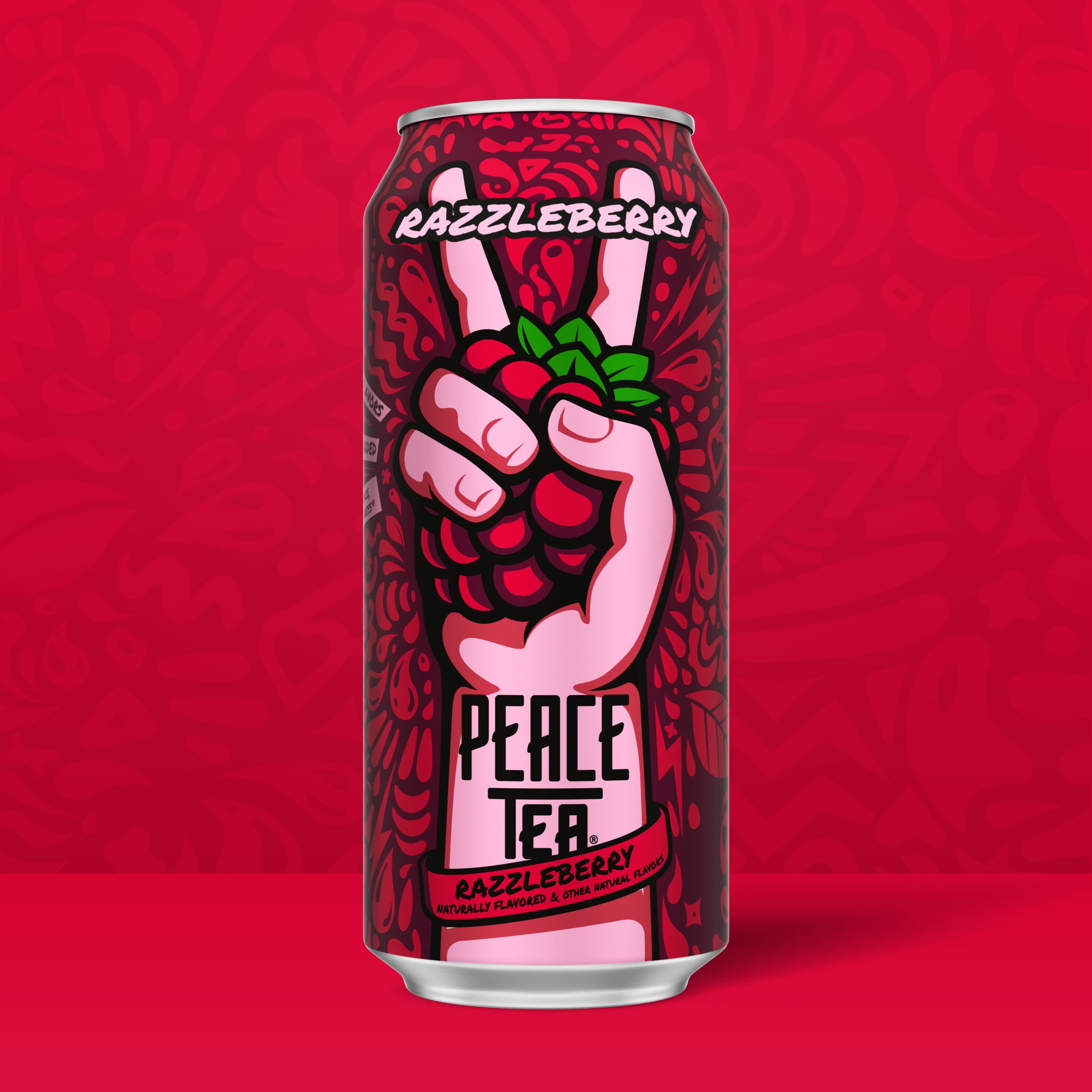 (11 pack) Peace Tea Razzleberry Canned Iced Tea, 16 fl oz