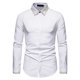 thumbnail image 1 of Hombres Bordado Casual Slim Fit Manga larga Turndown Colorblock Tops Blusa Pompotops oipoqjl26023, 1 of 9