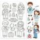 thumbnail image 1 of Sellos médicos transparentes, sellos de silicona con palabras para médicos, tarjetas con sellos de enfermera, sellos de goma transparentes, 1 of 7