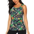 thumbnail image 2 of Haiem Dinosaur Plays Soccer Workout Tank Tops for Women, Athletic Sports Slim-Fit Tank Tops, Compression Sleeveless Dry Fit Shirts,Athletic Shirt-XX-Large, 2 of 9