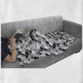 thumbnail image 6 of Fish Soft Flannel Fleece Throw Blanket, Squama Design with Aquatic Inspirations Animal Skin Scales Pattern Monochrome, Cozy Plush for Indoor and Outdoor Use, 70" x 90", Black Grey White, by Ambesonne, 6 of 6