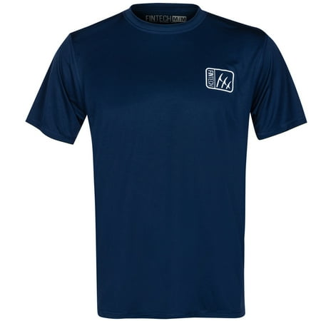 UPC: 0840254813021 | Fintech Fish To Live To Fish Sun Defender UV T-Shirt – Large – Dress Blues