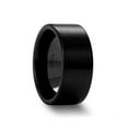 thumbnail image 4 of DRAKON Flat Pipe Cut Brush Finished Black Ceramic Wedding Band - 2mm - 12mm, 4 of 6