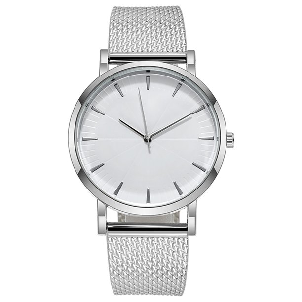 Reloj de negocios casual de los hombres de Organizadores reloj de negocios casual de los hombres de malla de cuarzo de la correa del reloj de cristal de silicuarzo deComprar 2 Barco 3