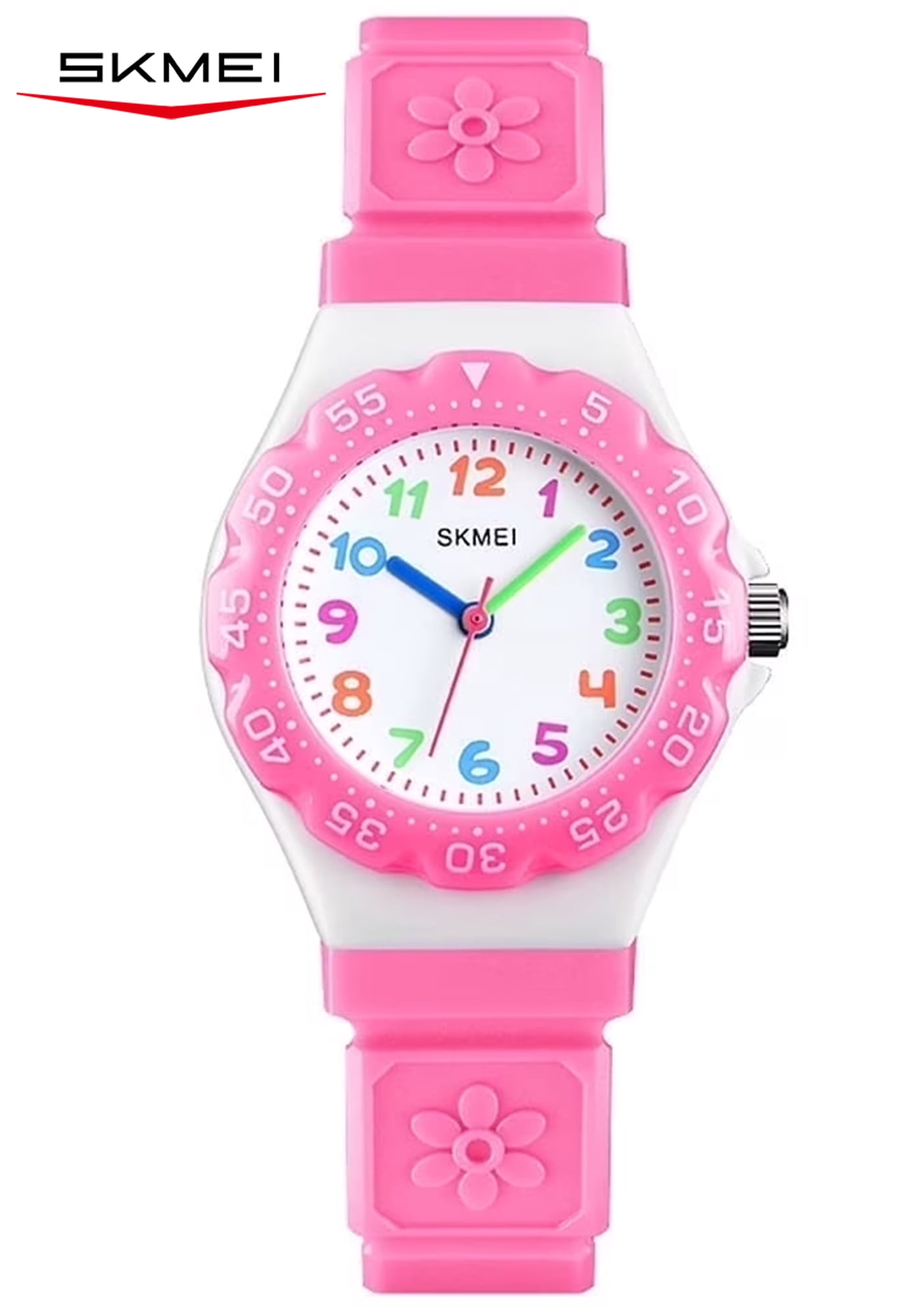 SKMEI Digital Watch, Waterproof Sport Watch , Birthday Gifts for 7-10-12-Year-Old, Pink