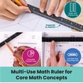 thumbnail image 3 of Lockermate MeasureMate Four-sided Learning Ruler, Plastic Math Tool, 12-Inch, Black, 3 of 3