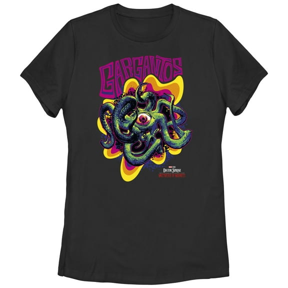 Women's Marvel Doctor Strange in the Multiverse of Madness Colorful Gargantos Graphic Tee Black Medium