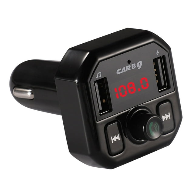 DPTALR Dual USB In-Car Adapter Wireless Bluetooth Kit QC3.1 Fast USB Charger Hands Free FM Bluetooth Transmitter