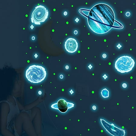 

Fluorescent Wall Ceiling Sticker Glow in The Dark Stickers 3D Wall Bedroom Decor