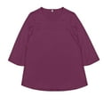 thumbnail image 3 of Adeawade Womens Tshirts 3/4 Sleeve Tops Round Neck Solid Color Simple Style Tee Clothing S Rd3, 3 of 3
