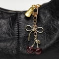 thumbnail image 4 of Cherry Keychain Cute Bag Charm Women Leather Keyring Car Keys Gift Mother's Day Birthday Valentine's Purse Accessory, 4 of 7