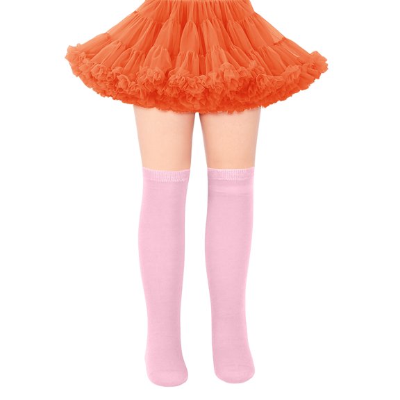 REDARER Girls' Solid Knee High Socks, Soft Stretch Over-the-Calf Stockings for Comfort & Daily Style,7-12 Years