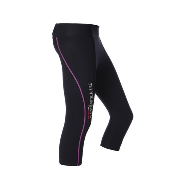 Pantalones de traje de neopreno Mantenga cálido Neopreno Hombre esponja de las mujeres Buceo Leggings para la natación de buceo Snorkeling Scuba Scuba Surfing Surfing Femenino Purple Stripe L 1.5mm Inevent OD003701-16