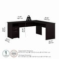 thumbnail image 5 of Bush Furniture Cabot 72" L Shaped Desk with Storage, Espresso Oak, 5 of 6