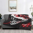 thumbnail image 6 of Throw Blanket for Couch Sofa and Bed, Fierce Red Viper Graphic Art Soft Plush Throw Blanket, Fuzzy Cuteness Comfy Warm Washable Flannel Blanket Throws for All Season, 6 of 8