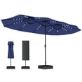 thumbnail image 1 of Outsunny Parasol de Patio Double Face de 15 Pi, Parasol d'Extérieur avec Base, Bleu Foncé, 1 of 10