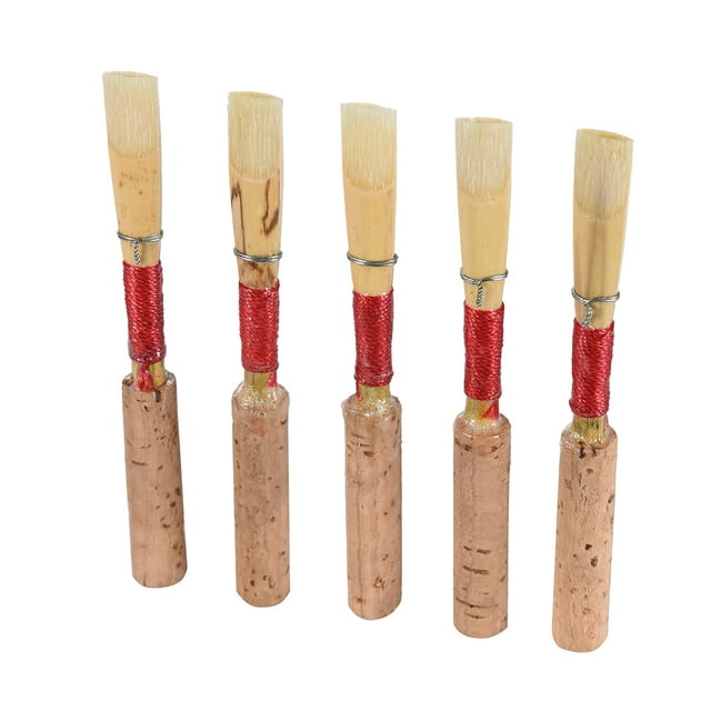 Oboe Oboe Reeds Wind Instrument Part with Plastic Case, 5pcs/ Pack