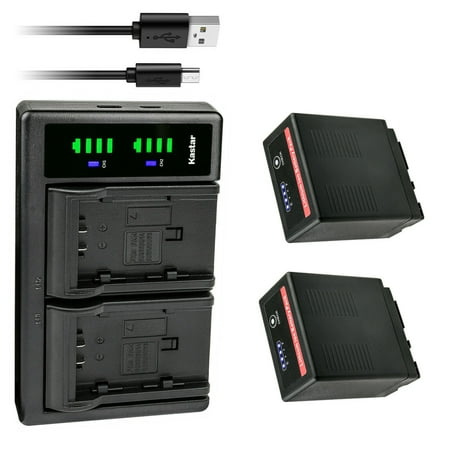 Kastar 2-Pack VW-VBG6 Pro Battery and LTD2 USB Charger Compatible with Panasonic AG-HSC1U AG-HMR10 AG-HMR10A AG-HMR10E AG-HMR10P AG-AC7 AG-AF100 AG-AF105A AG-AC130 AG-AC130A Camera