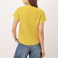 thumbnail image 4 of UQJfacai Womens Summer Henley Shirts Plus Size Textured Button V Neck Short Sleeve Tunic Tops Dressy Casual Blouses XL-5XL, 4 of 6