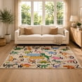 thumbnail image 2 of Gelasgo Dinosaur Alphabet Velvet Area Rug, Colorful ABC Learning Decorative Carpet, Soft Indoor Floor Mat for Kids Room Nursery Classroom Playroom Bedroom Home Decor, 2 of 5