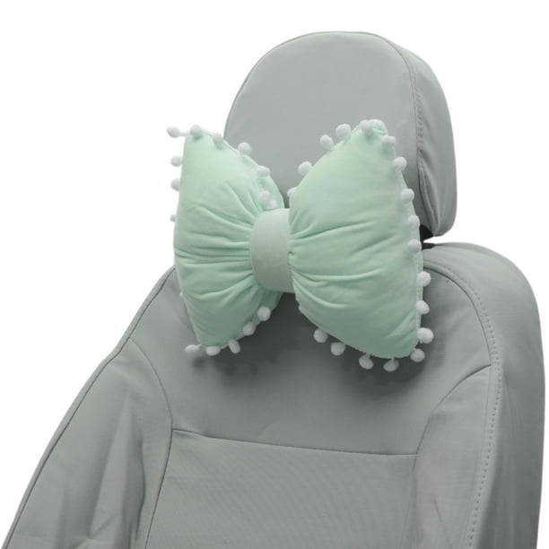 Almohada para Cabeza de Automóvil Ergonomica y Cómoda Almohada de Soporte para el Cuello de Espuma de Memoria Verde 2 Pcs