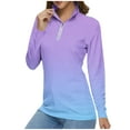 thumbnail image 2 of Turilly Women's Sports Style Sportswear Baseball Zipper Tops V-Neck Long Sleeved Pullover Breathable Sweat Wicking Functional Suit Top, 2 of 5
