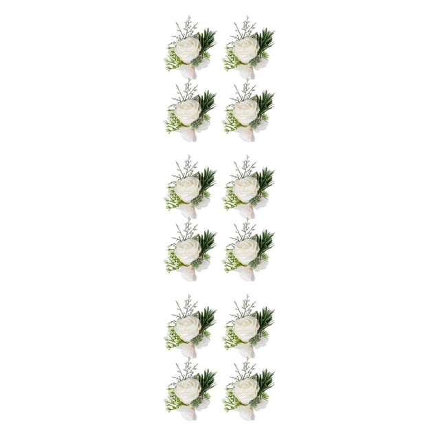 Flores artificiales para bodas Qarigey Corsage premium blanco leche Type1 NO1