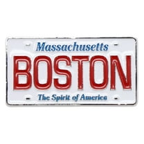 Boston Massachusetts License Plate Rectangular Metal Magnet 2.25" X 1.25"