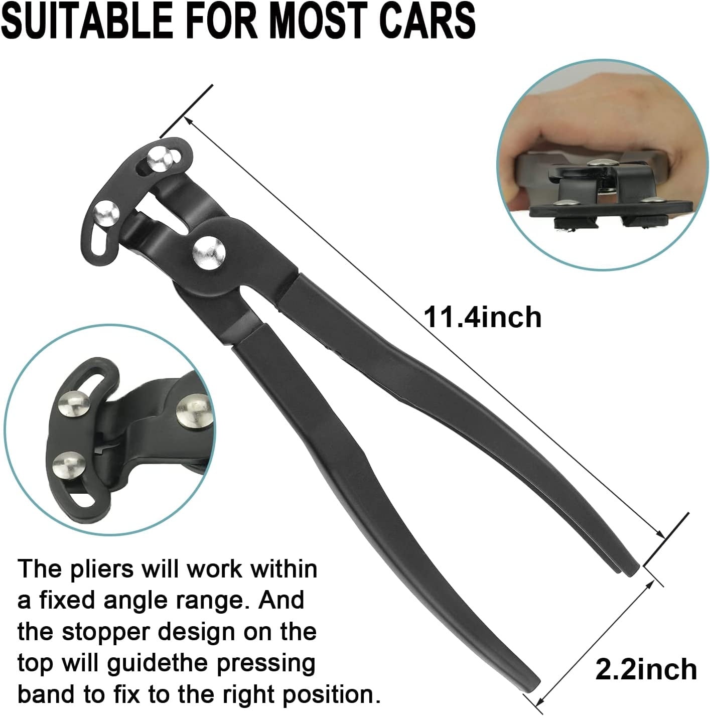 For Lisle 30600 Offset Boot Clamp Pliers Black