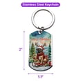thumbnail image 5 of Merry Christmas Santa Reindeer Antlers Mastiff Sleigh Xmas Winter Holiday Stainless Steel Keychain Mastiffs Dog Lover Gifts Idea Collar Charm Tag Keyring - 00023, 5 of 5