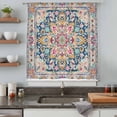 thumbnail image 5 of Colorful Boho Sheer Curtains 54 Inches Long, Ethnic Vintage Mexican Flowers Southwestern Light Filering Curtains, Breathable Simi Curtain Privacy Drapes for Kitchen Bathroom Small Window Treatment, 5 of 9