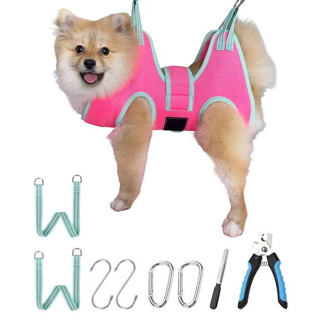 Columpio para acicalar perros Kkiimatt 2024 XS rosa para corte de uñas