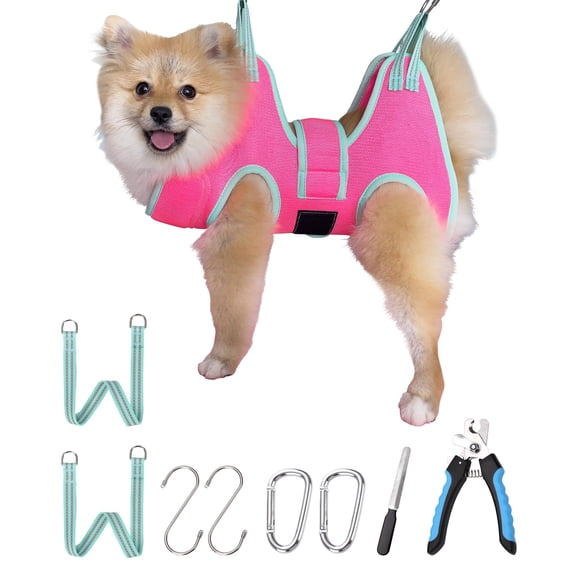Columpio para acicalar perros Kkiimatt 2024 XS rosa para corte de uñas